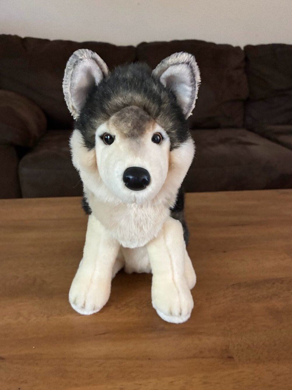 Douglas Cuddle Toy Atka Wolf Plush Husky Dog Realistic Stuffed Animal 13” ESSA